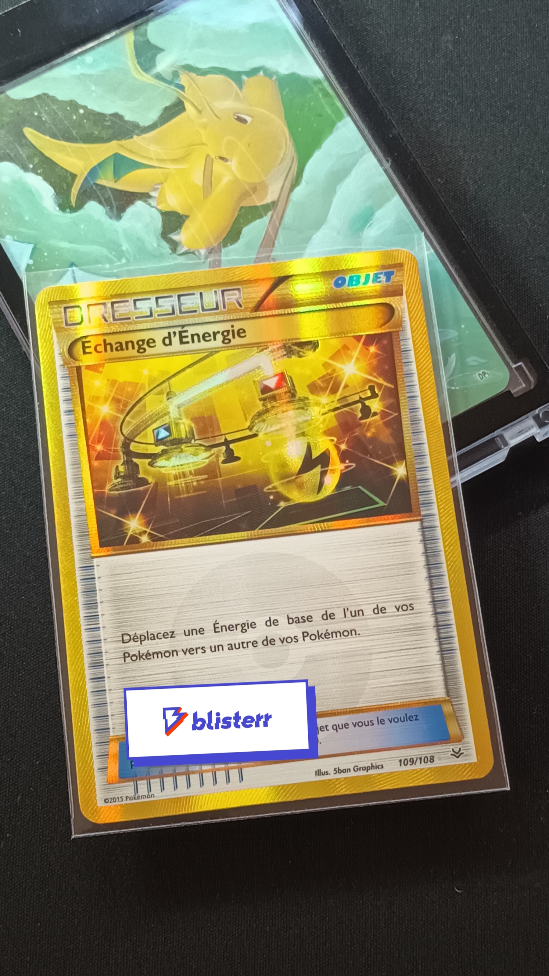 Carte Pokémon - Echange d'énergie 109/108 Gold Occasion - Ciel Rugissant FR -